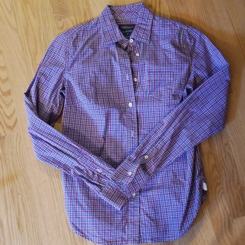 AE plaid shirt size 8